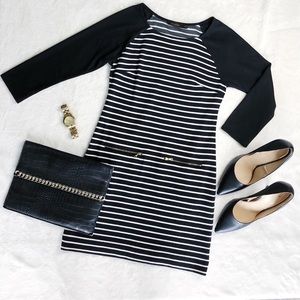 The Limited Black and white stripe dress